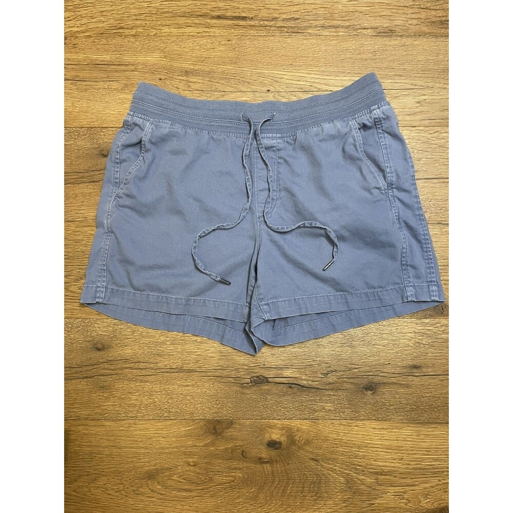 Orvis Women's Medium Blue Cotton Blend Drawstring Waist Casual Shorts Summer